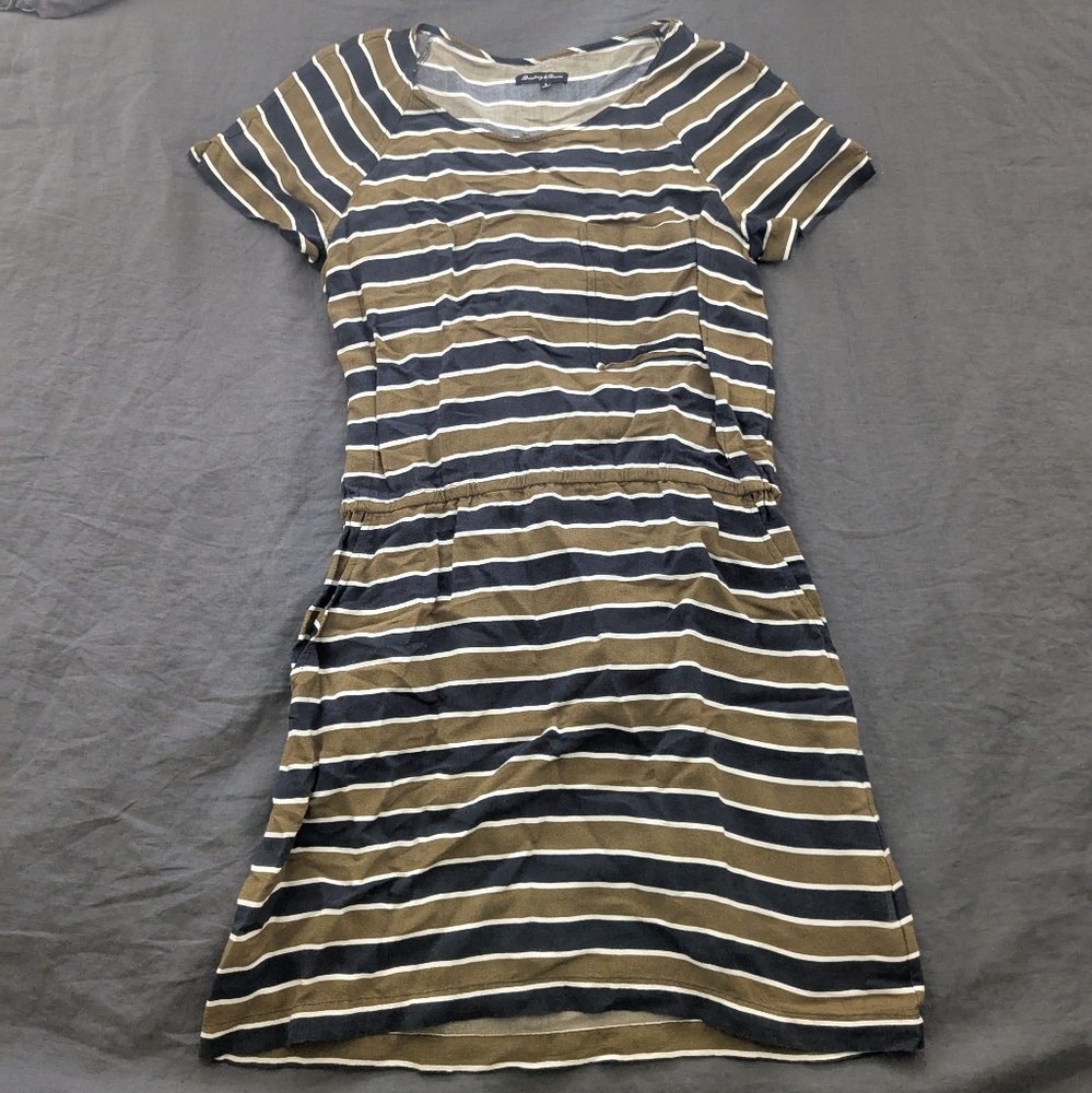 Striped Mini Dress With Pockets